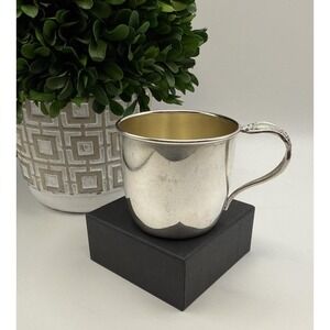 Vintage 1847 Rogers Bros IS Baby Cup Silver‎ Plate First Love Pattern 2.5"
